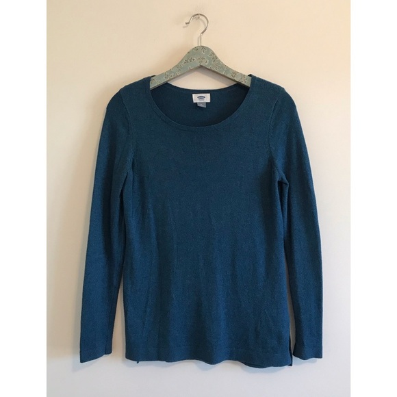 Old Navy Teal Blue Basic Crewneck Sweater - Picture 1 of 6